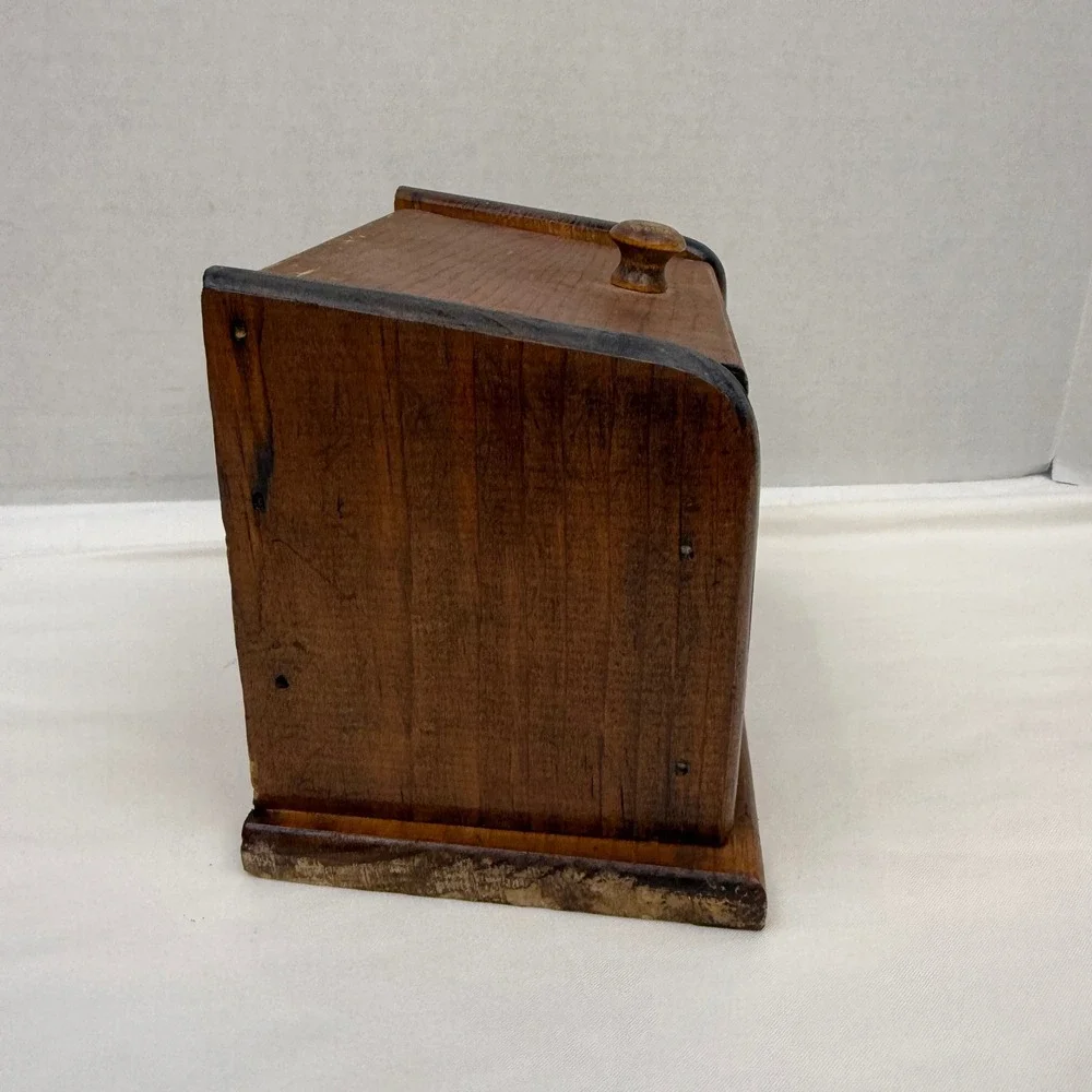 Vintage Handmade Wooden Recipe Box Rustic Cottagecore Farmhouse